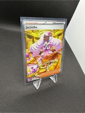 Jacinthe Full Art Trainer Supporter Pokémon Card - Pink & Gold